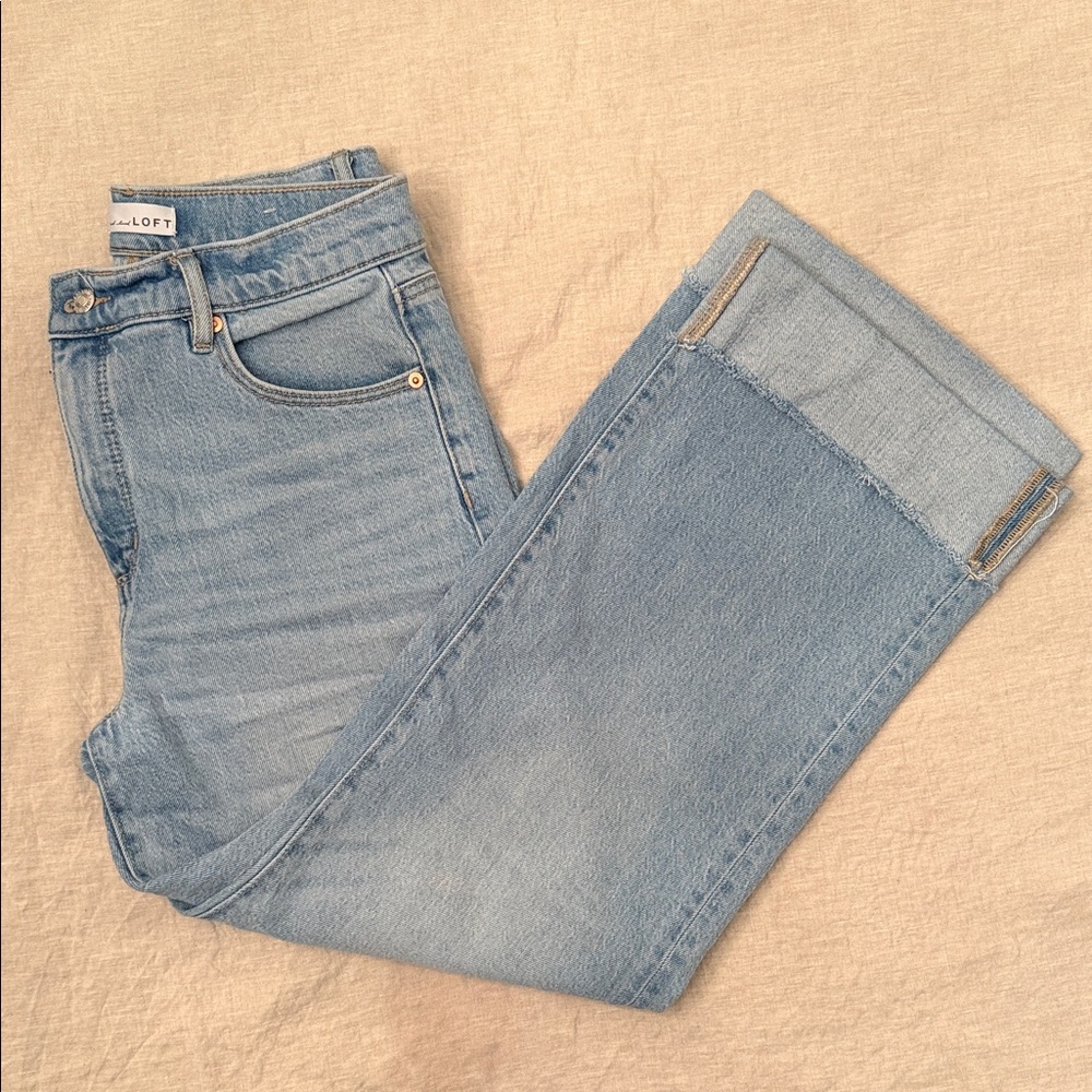 LOFT Light Blue Wide Leg Jeans